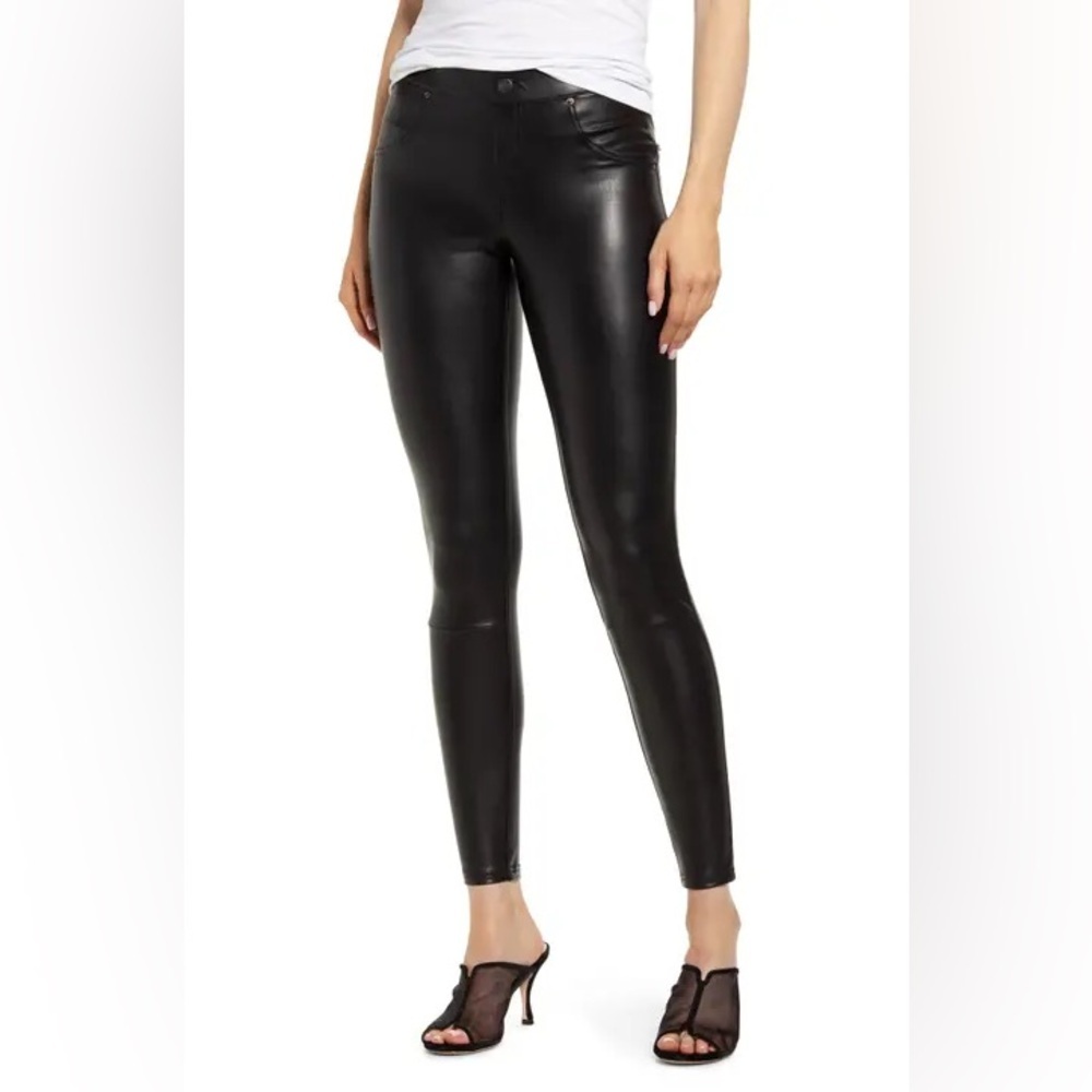 Nordstrom Sleek Black Leatherette Leggings. NWT , XL
